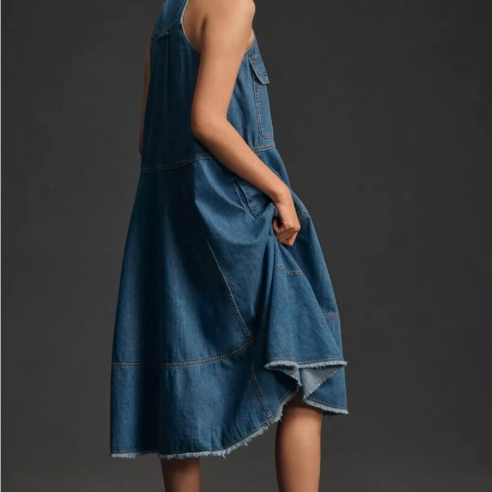 Anthropology Pilcro Sleeveless Halter Swing Denim Midi
Dress Size Small NWT - Picture 2 of 14